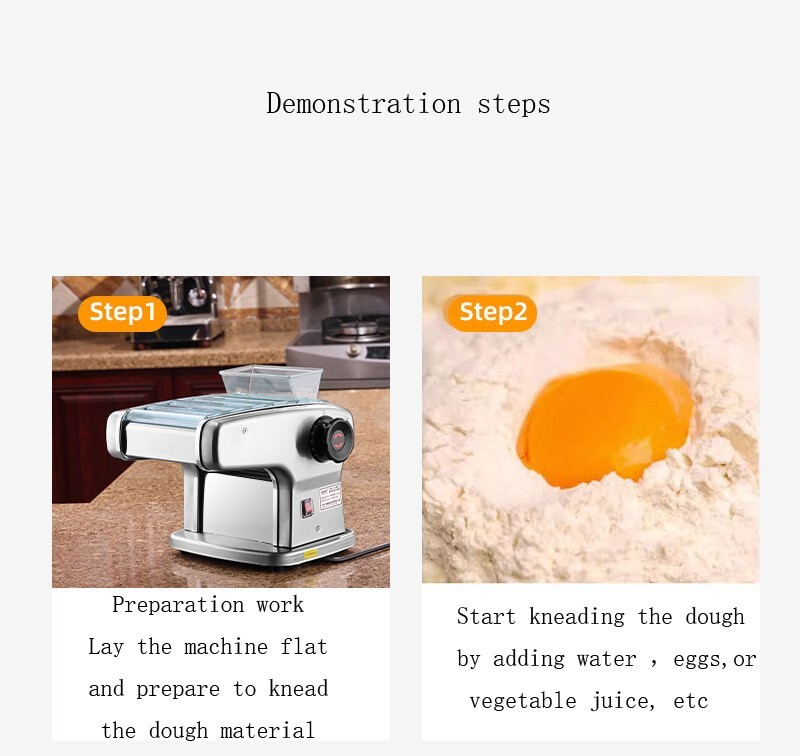 Four Blade Electric Kitchen Pasta Press Maker Noodles Making Machine 110V