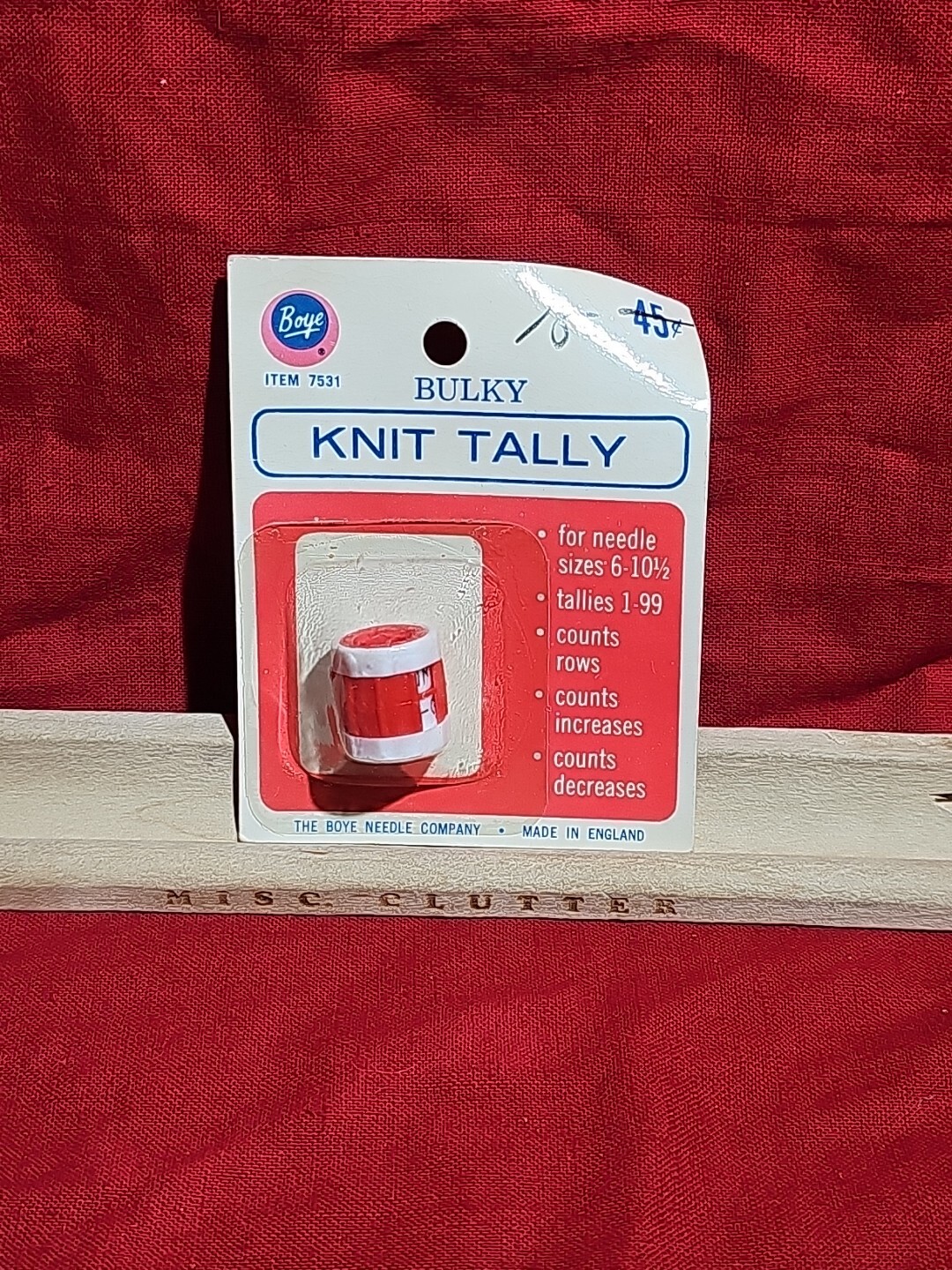 Boye Needle Company Regular Knit Tally NEW OLD STOCK See Video