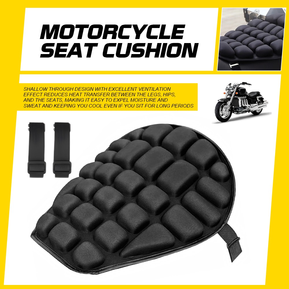 Rider Passenger Seat Cushion Seat Cover Seat Pad For Harley Touring Black OXILAM