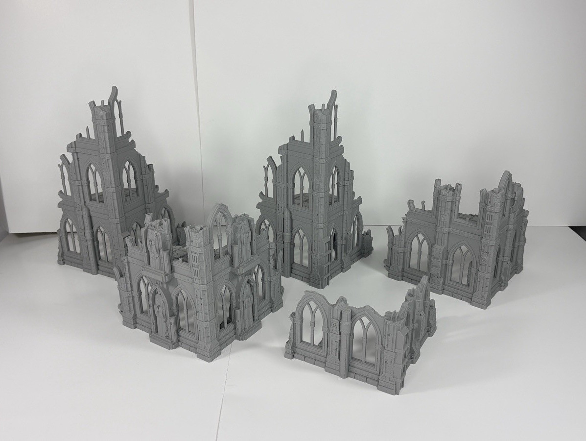 Warhammer 40,000 Gothic Ruins Terrain Scenery Set 5 piece lot Tabletop