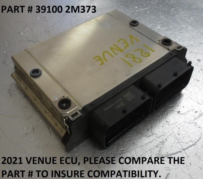 Engine Computer, ECU, 391002M373 FITS 20-22 VENUE 127443