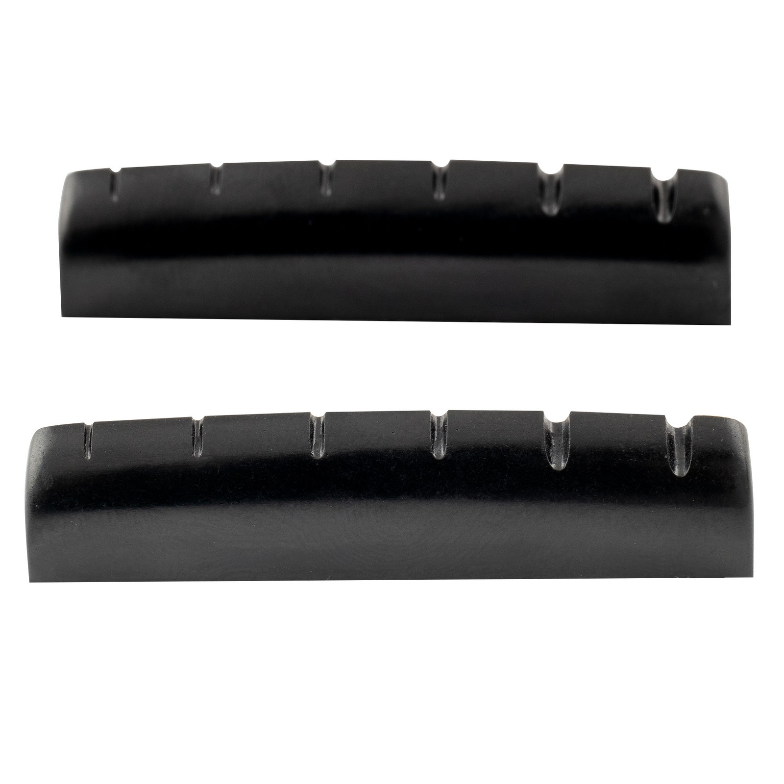 Musiclily Pro 2Pcs Black Slotted 43mm Nuts Flat For 6 String Les Paul LP Guitar