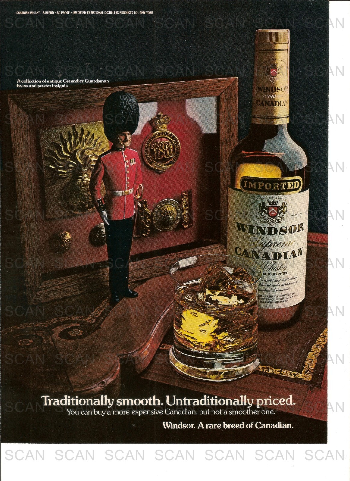 1975 Windsor Canadian Whisky Vintage Magazine Ad Royal Canadian Mounted Police