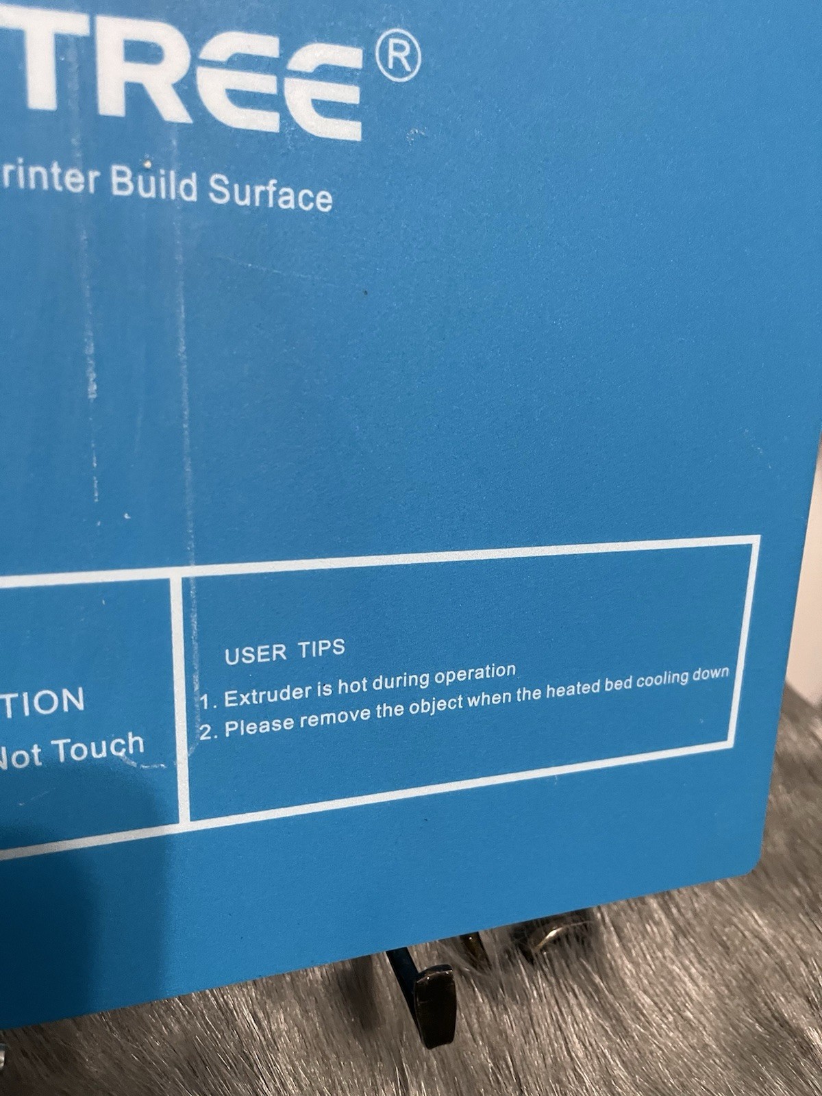 CCTREE 3D Printer Build Surface Blue 12x12x12 in Square Platform Sheet Blue