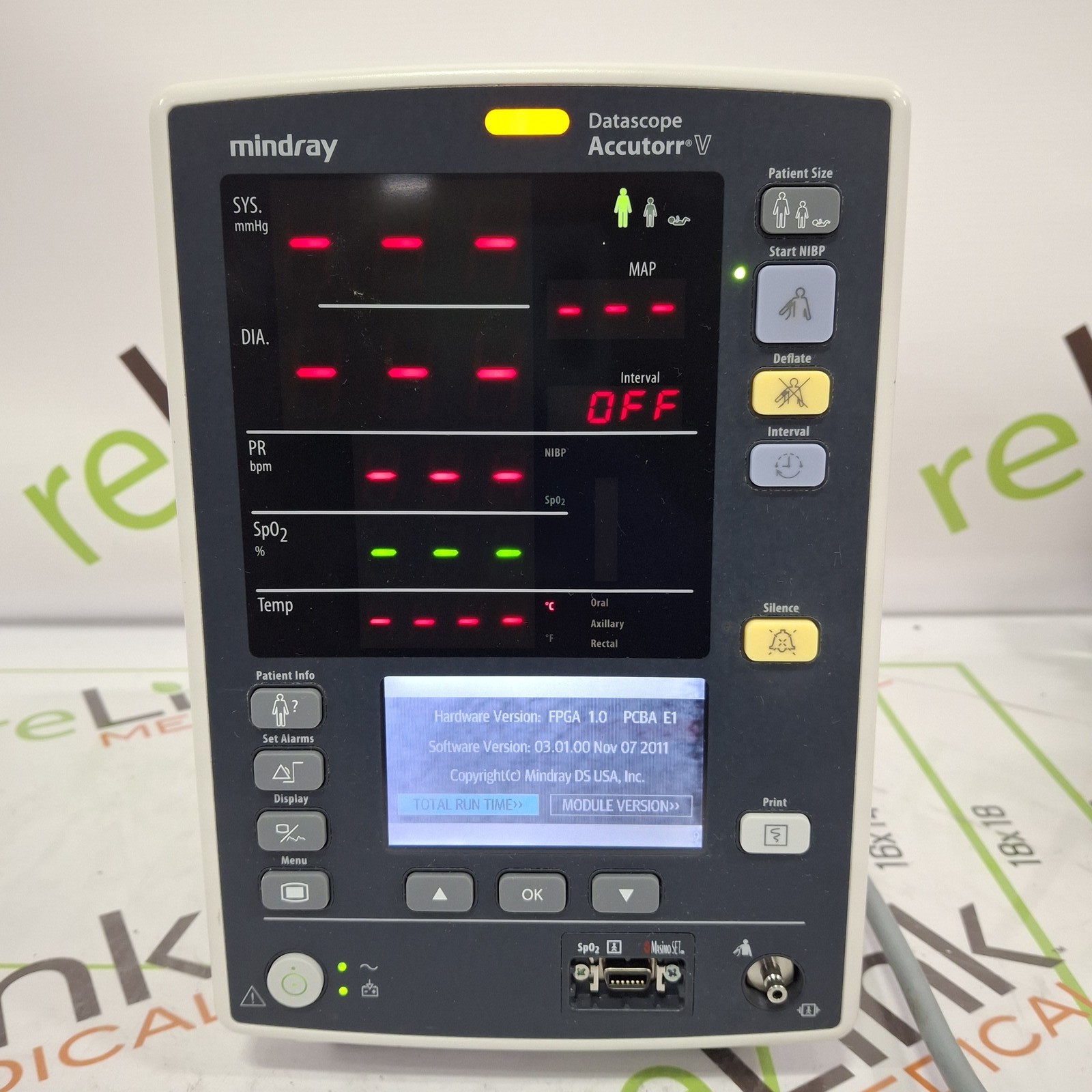Mindray Datascope Accutorr V Vital Signs Monitor