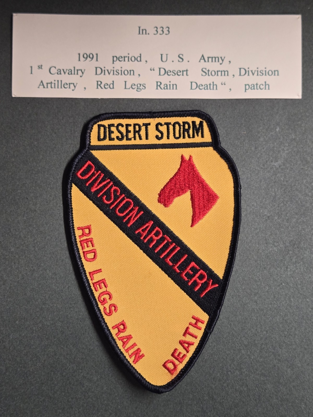 1st Cavalry Division Desert Storm Division Artillery Patch (105)