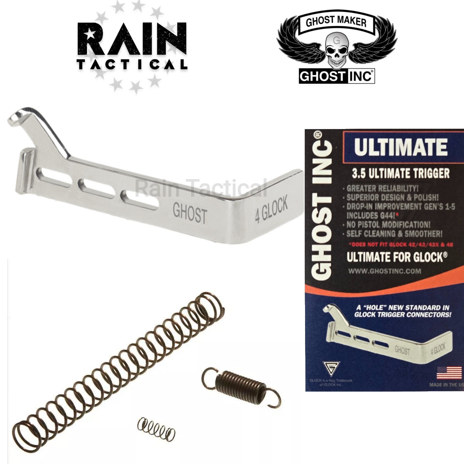 for Glock Ghost 3.5lb Ultimate Kit Trigger Connector & Wolff Self Defense Spring