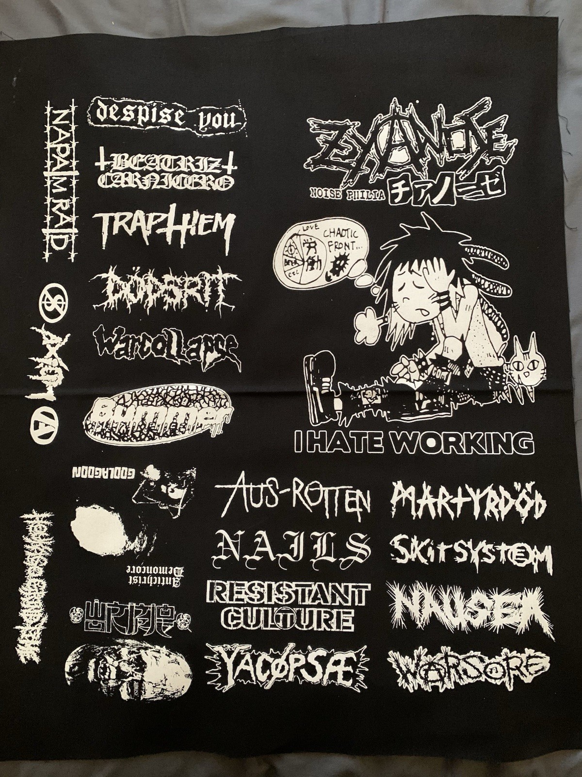 Crust Punk Patches Sheet