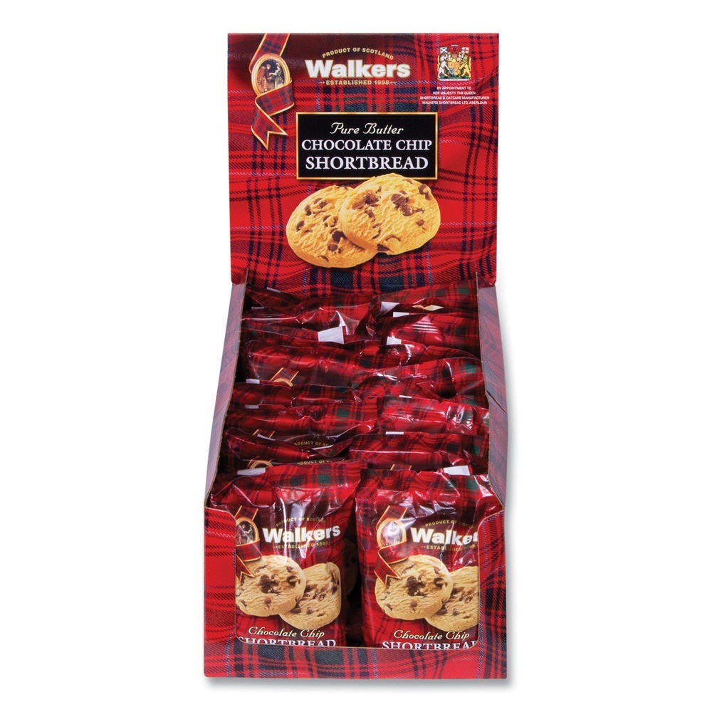 Walkers 1537D 1.4 oz. Pack Chocolate Chip Shortbread Cookies (1/Box) New