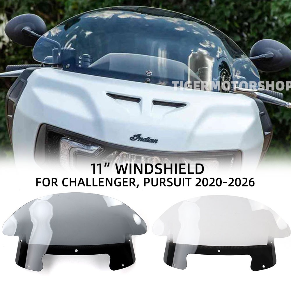 11" Tinted Flare Windshield Windscreen For Indian Challenger Pursuit 2020-2026