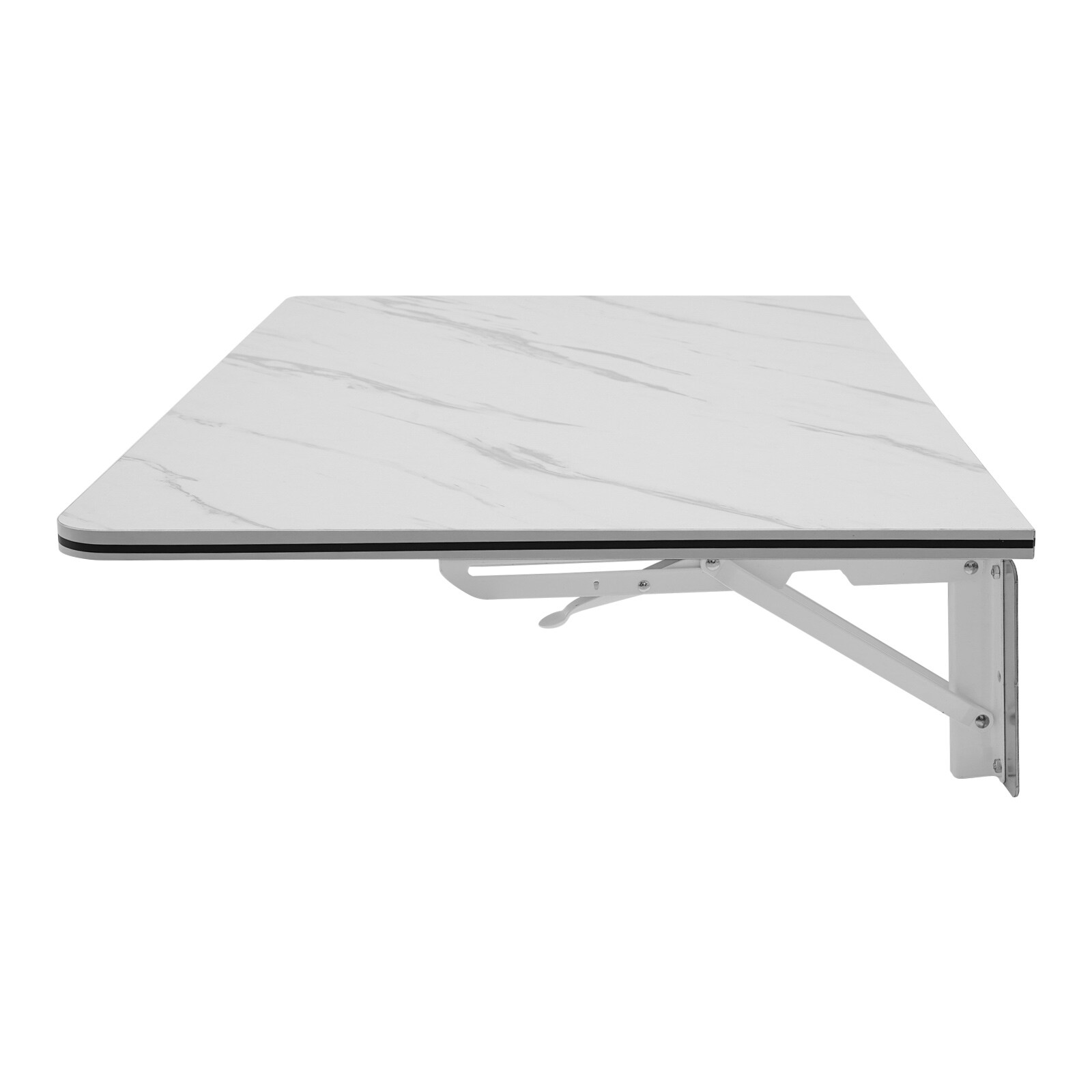 White Folding Wall Desk Foldable Study Writing Table Wall-mounted Storage Shelf