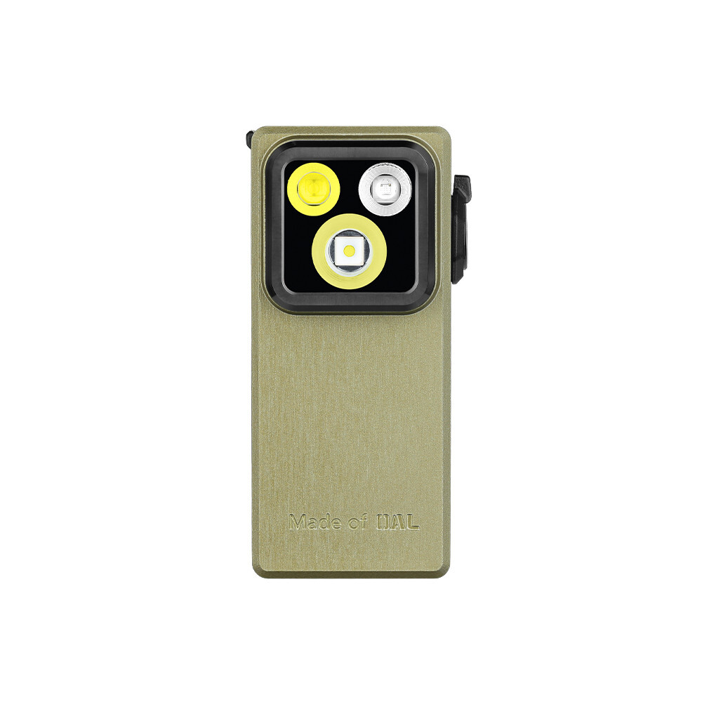 Olight Oclip Ultra Olive Green Clip-On Light w/Flood, Spot, & UV Modes, 530 Lum