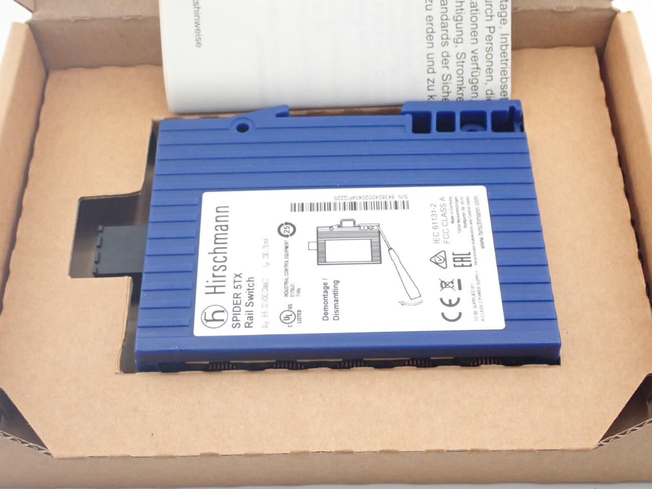 Hirschmann SPIDER 5TX Rail Switch Ethernet Switch, 5 Port