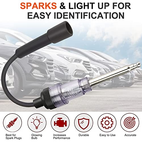 PCS Inline Spark Plug Tester, Light Lawnmower Engine Checker, 6-1Volt Pick Up 2