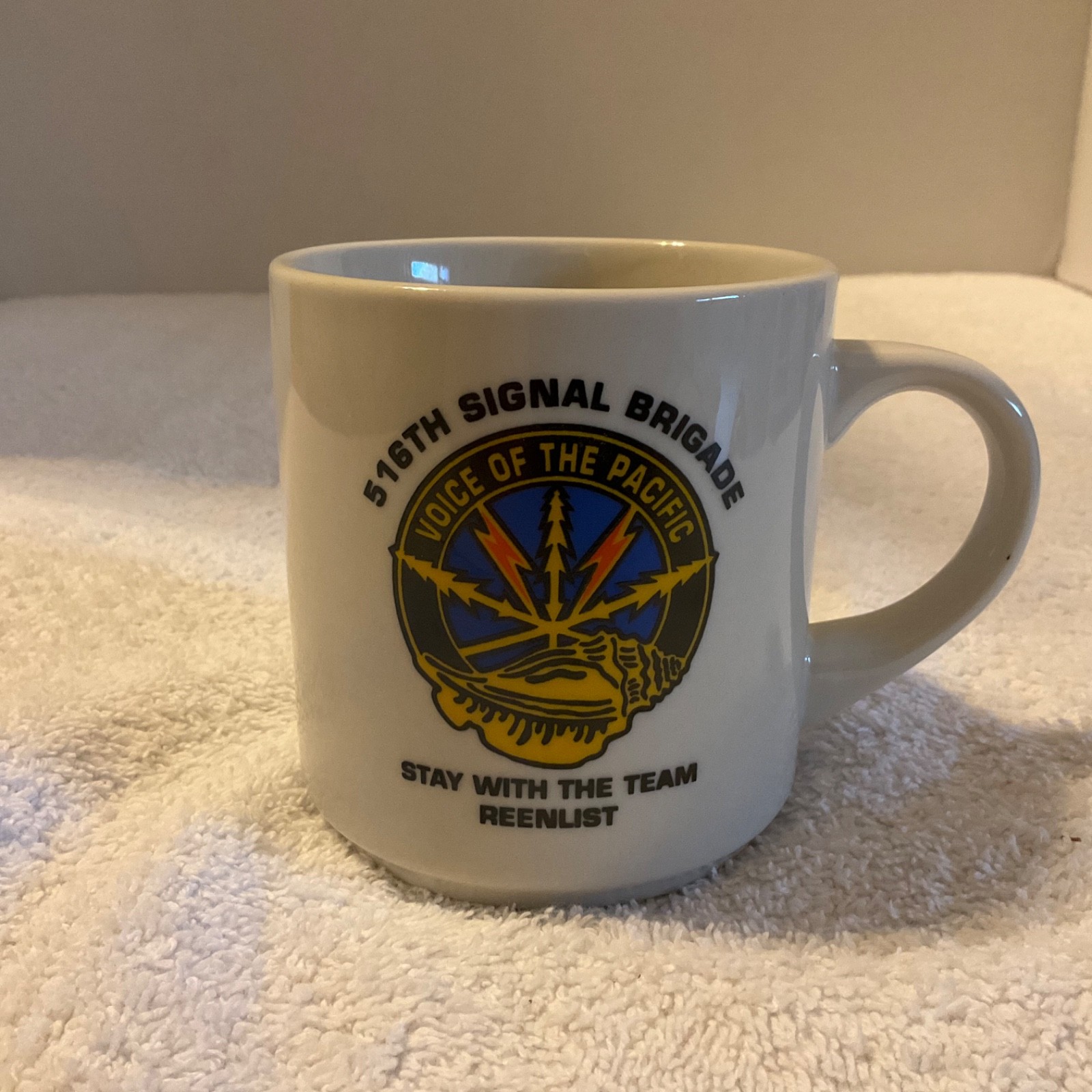 Porcelain Coffee Mug 516TH Signal Brigade Voice of the Pacific