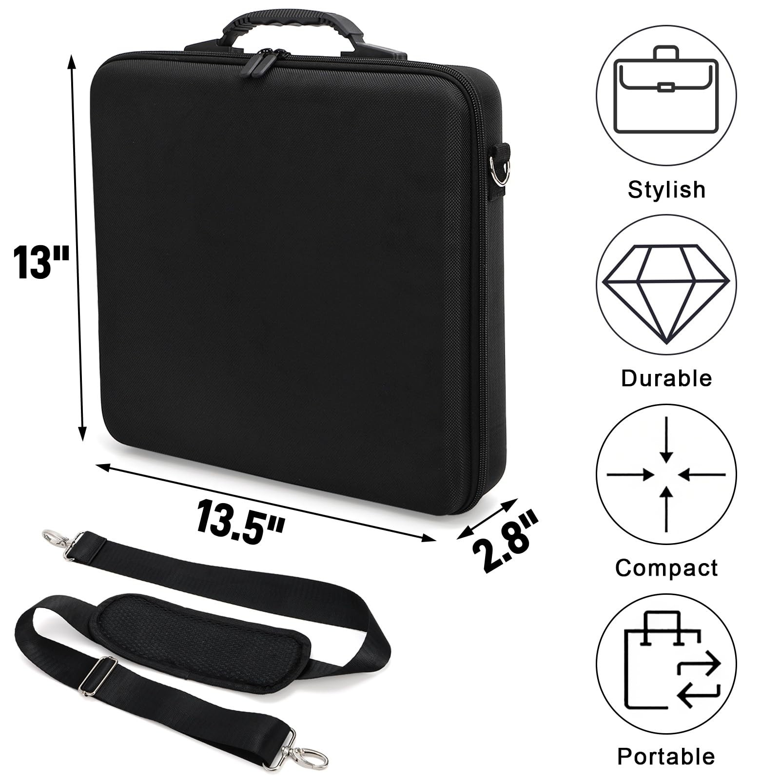 Pool Ball Carrying Case, Billiard Balls Storage Bag with Handle & Adjustable