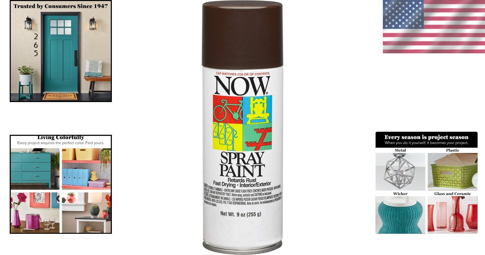 Rust Resistant Gloss Cocoa Brown Spray Paint, 9 oz - Ideal for DIY Projects