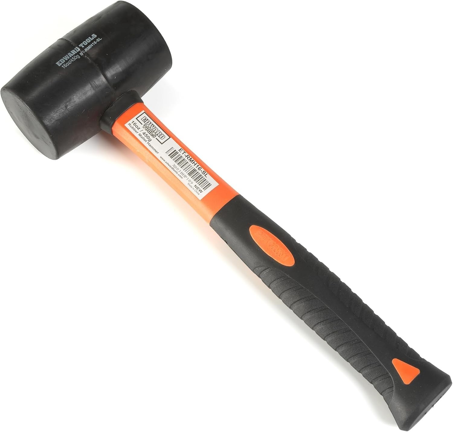 Versatile 16 oz Rubber Mallet with Shock Absorbing Handle - For Soft Blow Tasks
