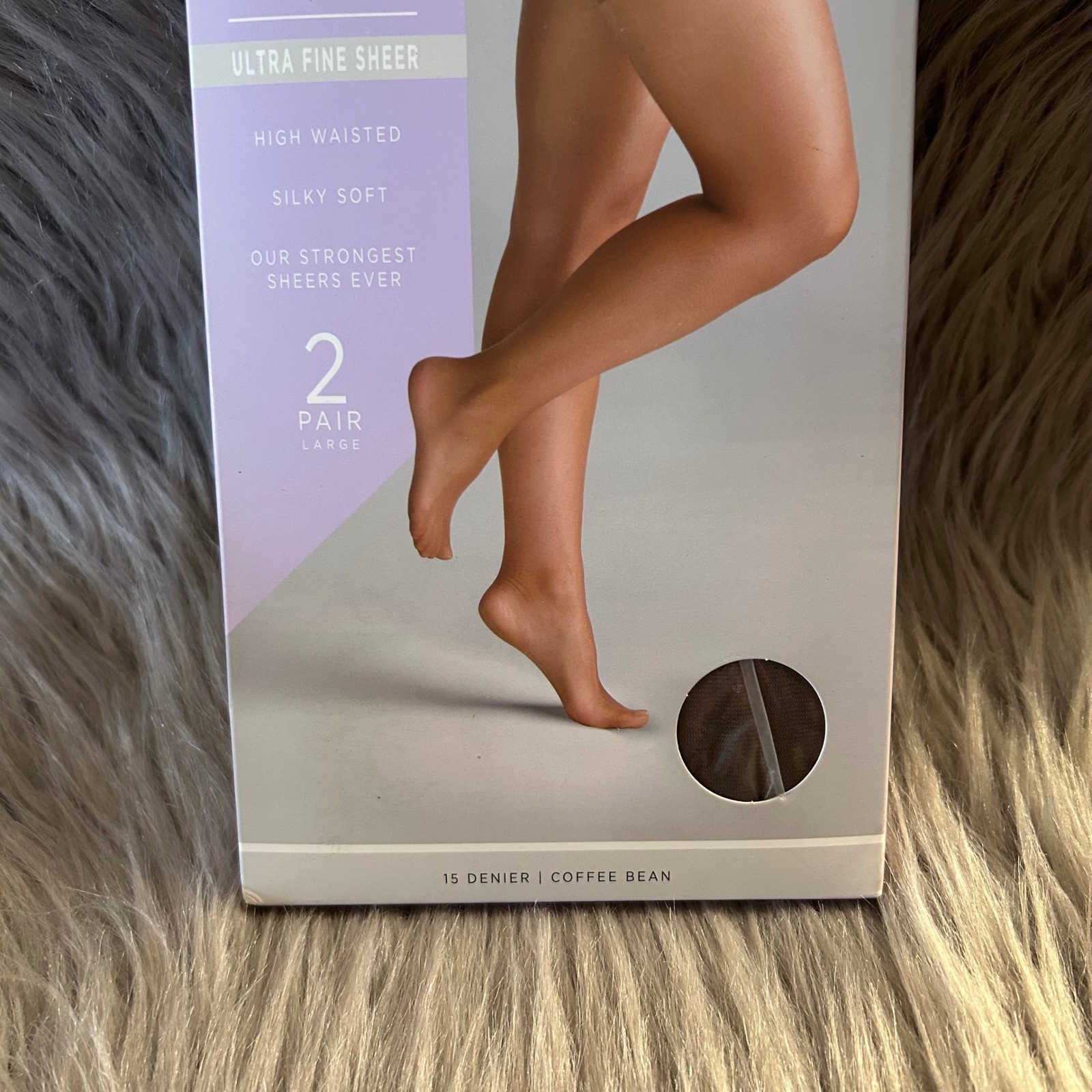 Silk Impressions Ultra Fine Sheer Tights Womens Large Coffee Bean High Waisted