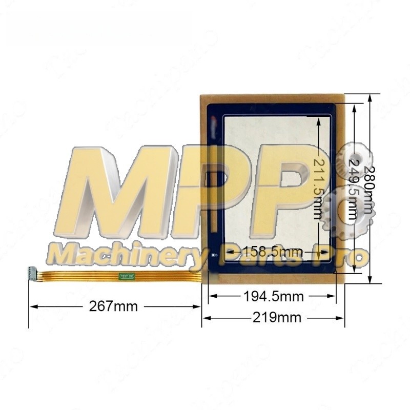 Touch screen for 604805-7091 DANIELSON C7683-45 C7683-45C +Overlay +Light board