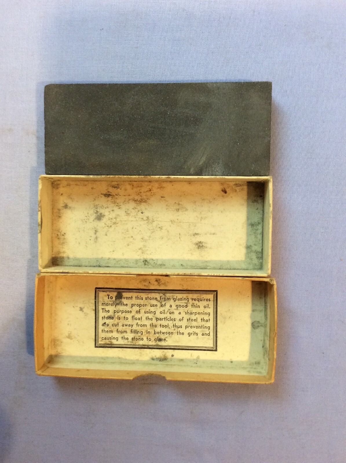 Used Sears Sharpening Stone #64400 3/4 X 2 X 5 With Box