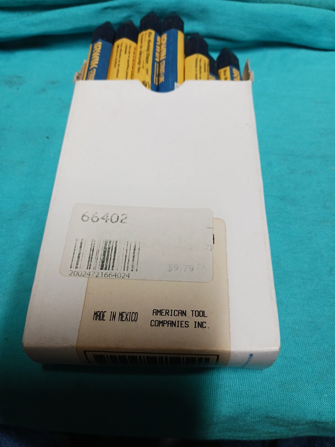 Irwin Strait-line Marking Crayons 66402 Blue 12pk Lumber