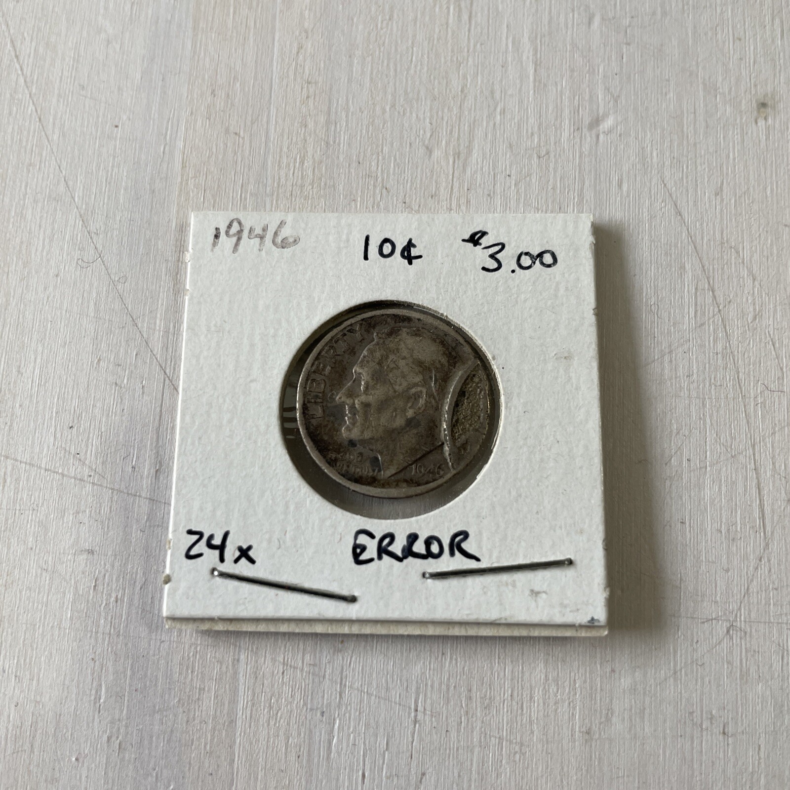 1946 VERY RARE Error Roosevelt Dime Mint several Errors ,VERY UNIQUE Estate Find
