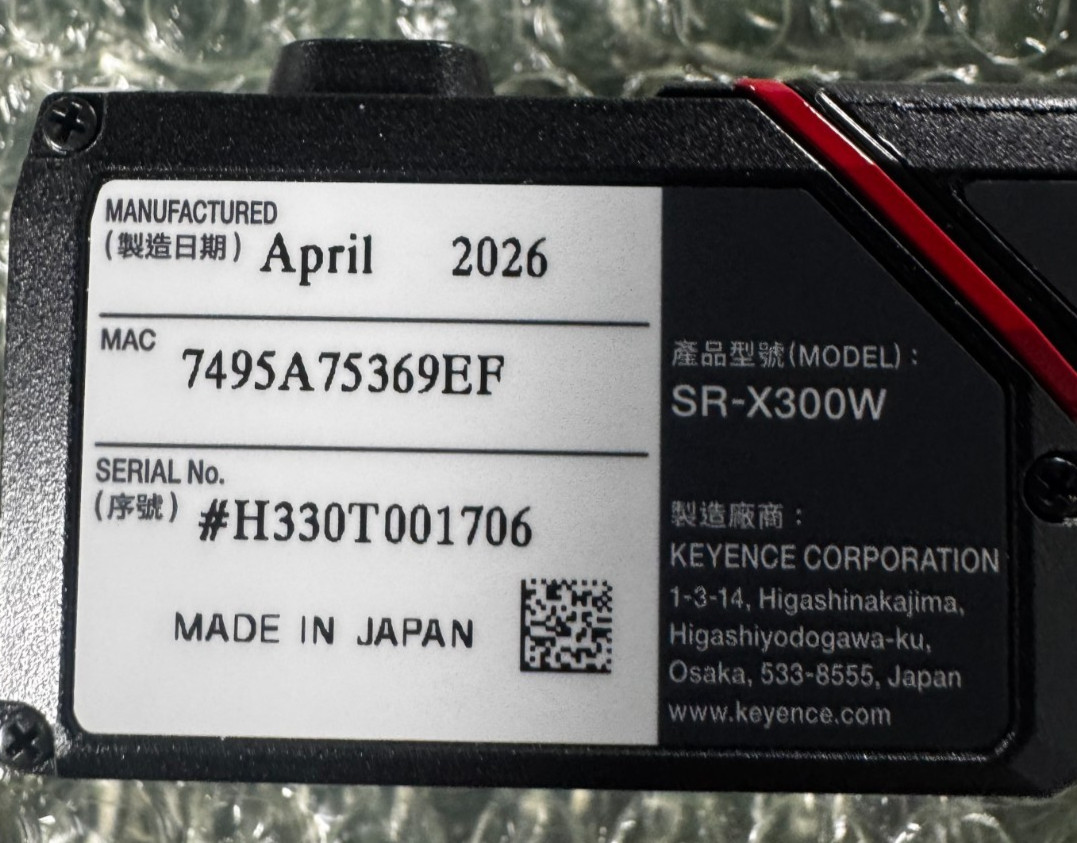Keyence SR-X300W Barcode Reader Scanner PLC SRX300W New