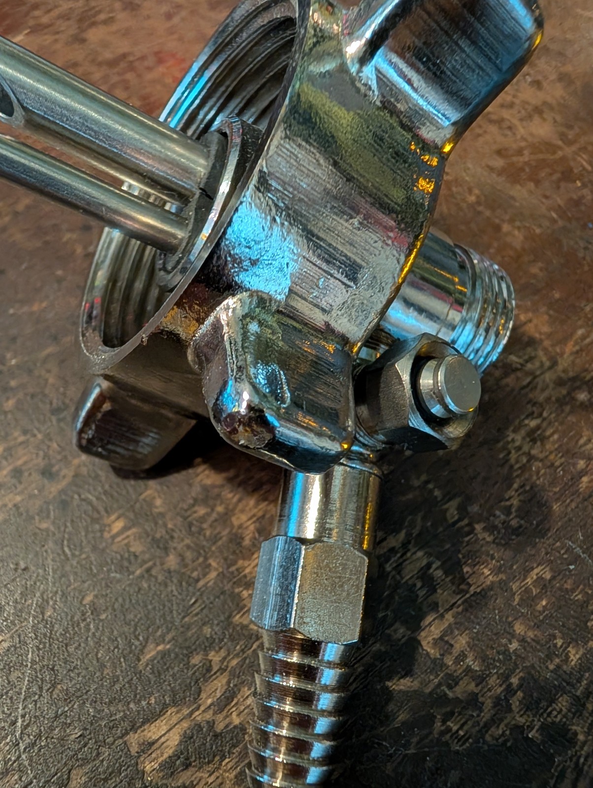 Twin Probe Keg Coupler Hoff Stevens Inc US PAT 3,228,413 NOS