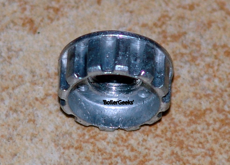 'J' tube nozzle assembly knurled nut / 'J' tube assembly scalloped nut UNIVERSAL