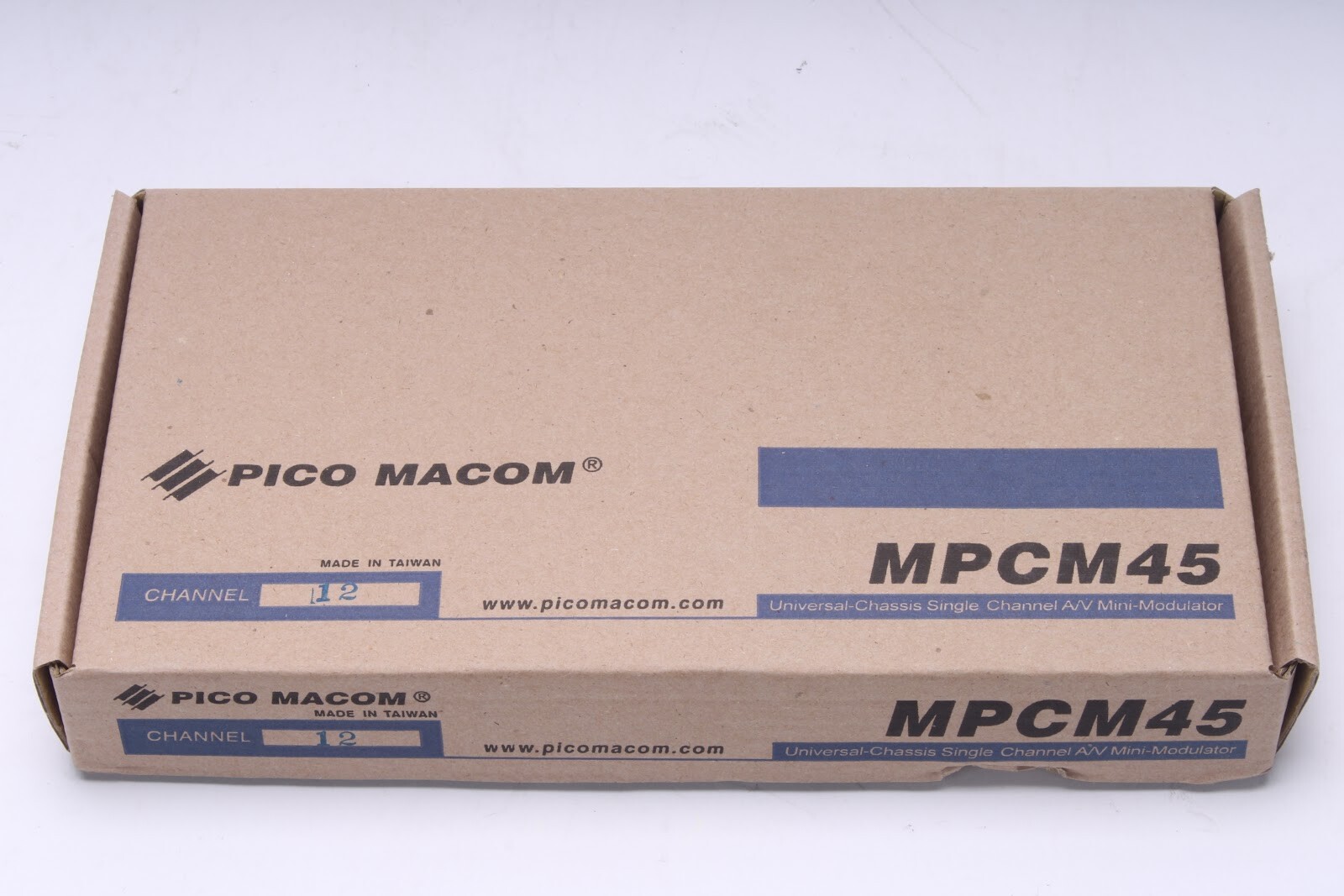 Pico Macom MPCM45-12 Universal Chassis Single A/V Mini-Modulator Channel 12 NEW