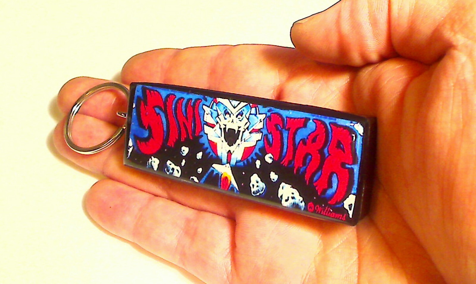 Sinistar Arcade Marquee Coin Door accessory Keychain