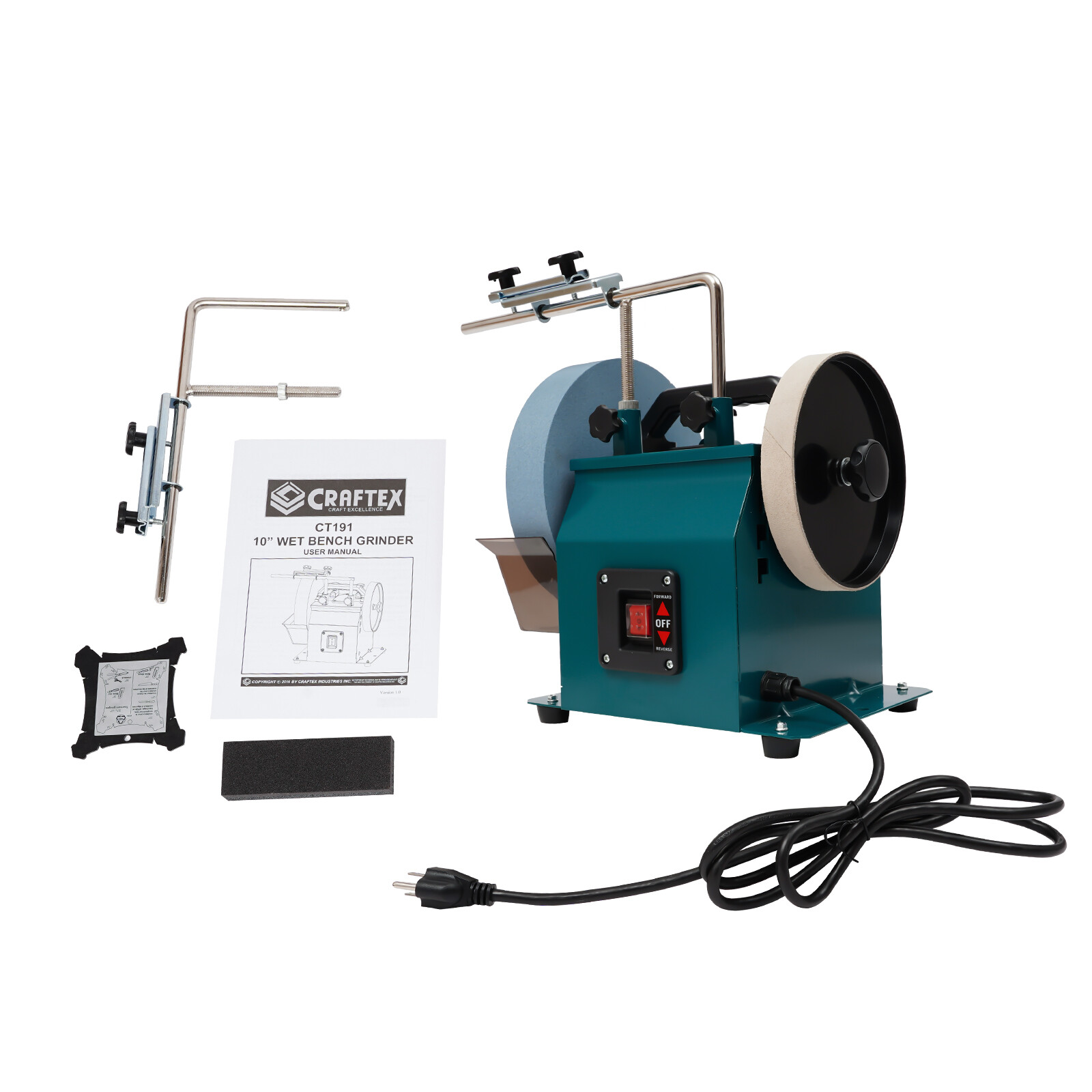 Knife Sharpening Machine 10-Inch Two-Direction Water Cooled Wet & Dry Sharpener