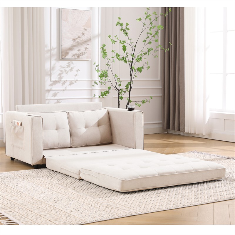 3-in-1 Fold Sofa Convertible Futon Pull Out Sofa Bed Sleeper Chair Loveseat