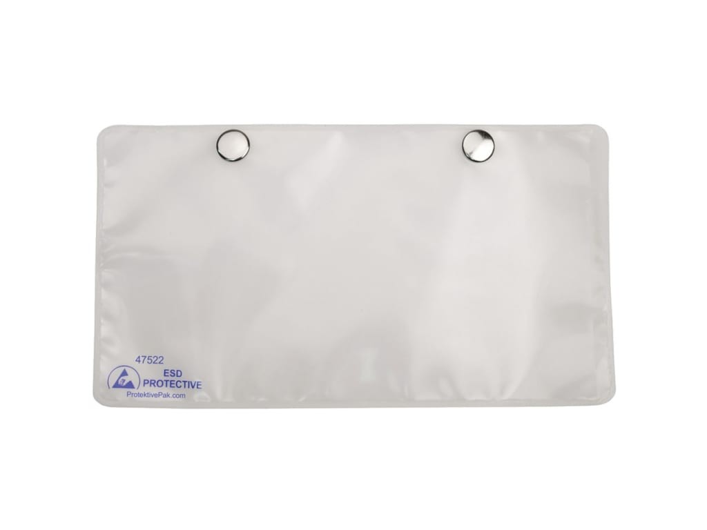 Protektive Pak 47522 - Card Holder, Static Dissipative, w/Snaps, 4' x 7', 25/Pk