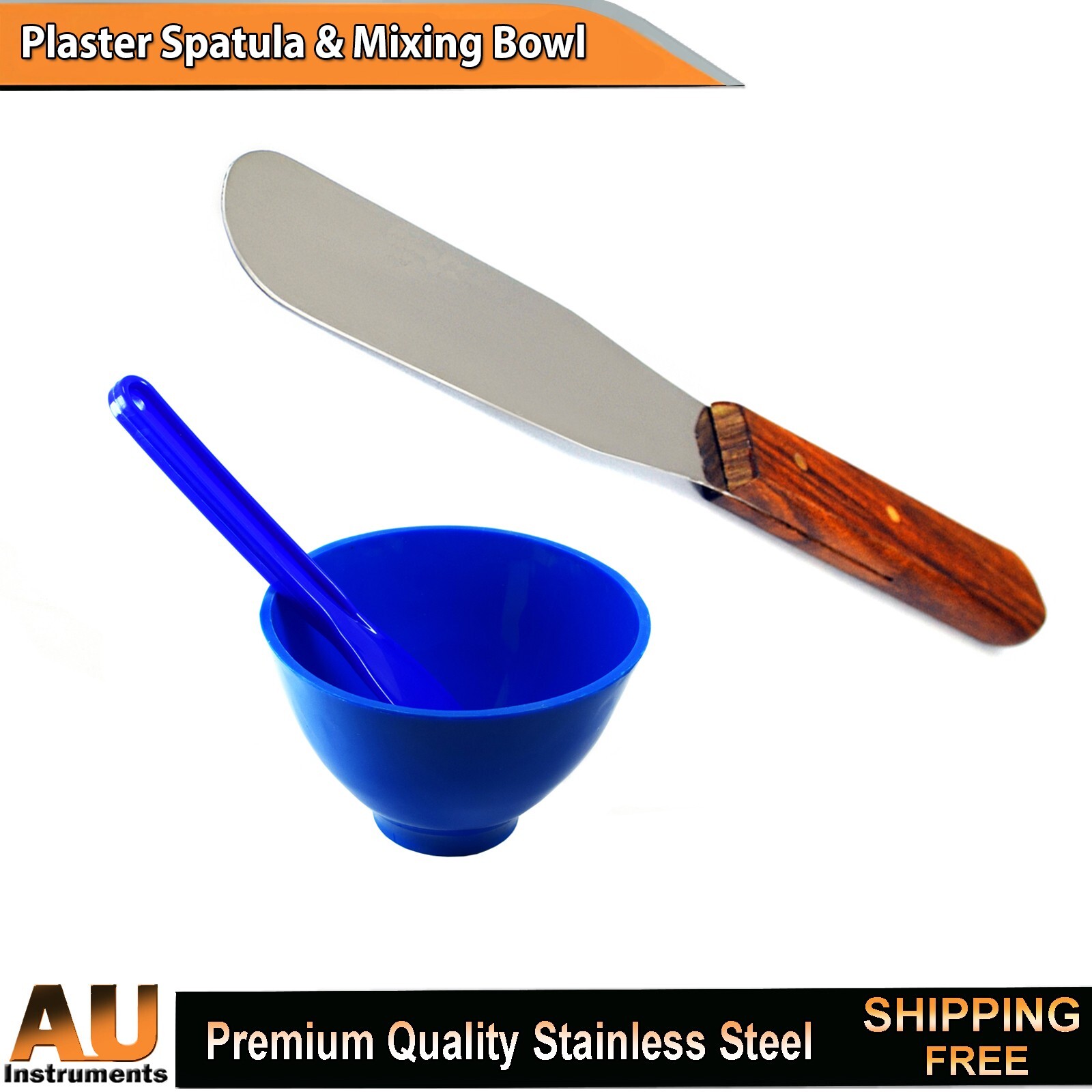 Dental Alginate Plaster Spatula Modelling Surgical Blue Mixing Bowl Tools