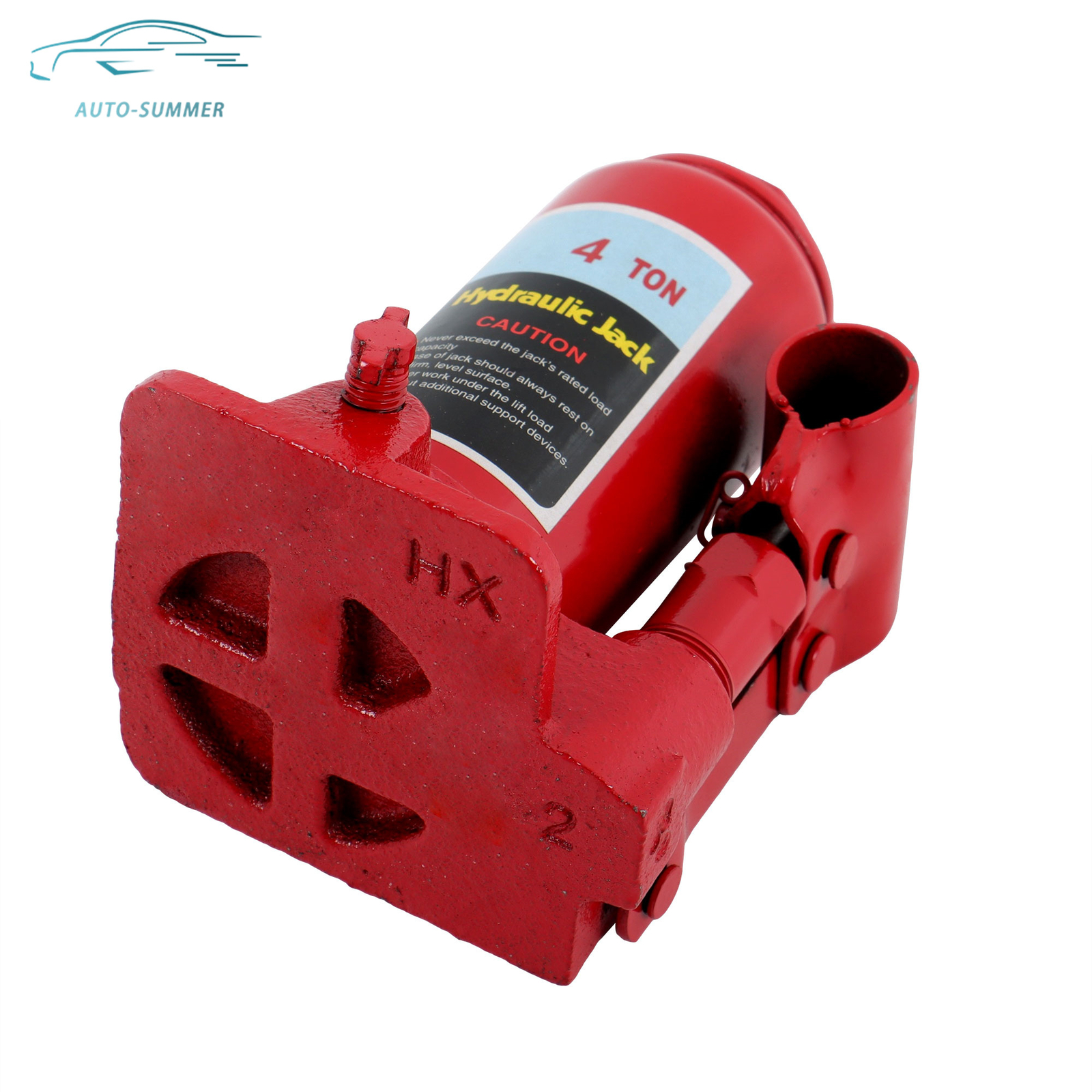 Red 6Ton Welded Portable Bottle Jack Heavy Duty Car Lift Repair Tool