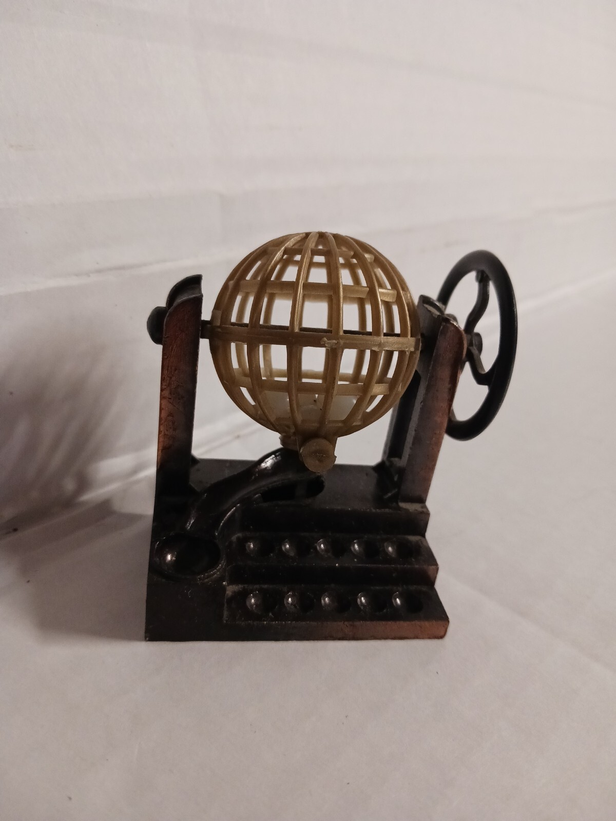 Vintage Metal Pencil Sharpener Miniature BINGO BALL Game Made In Hong Kong
