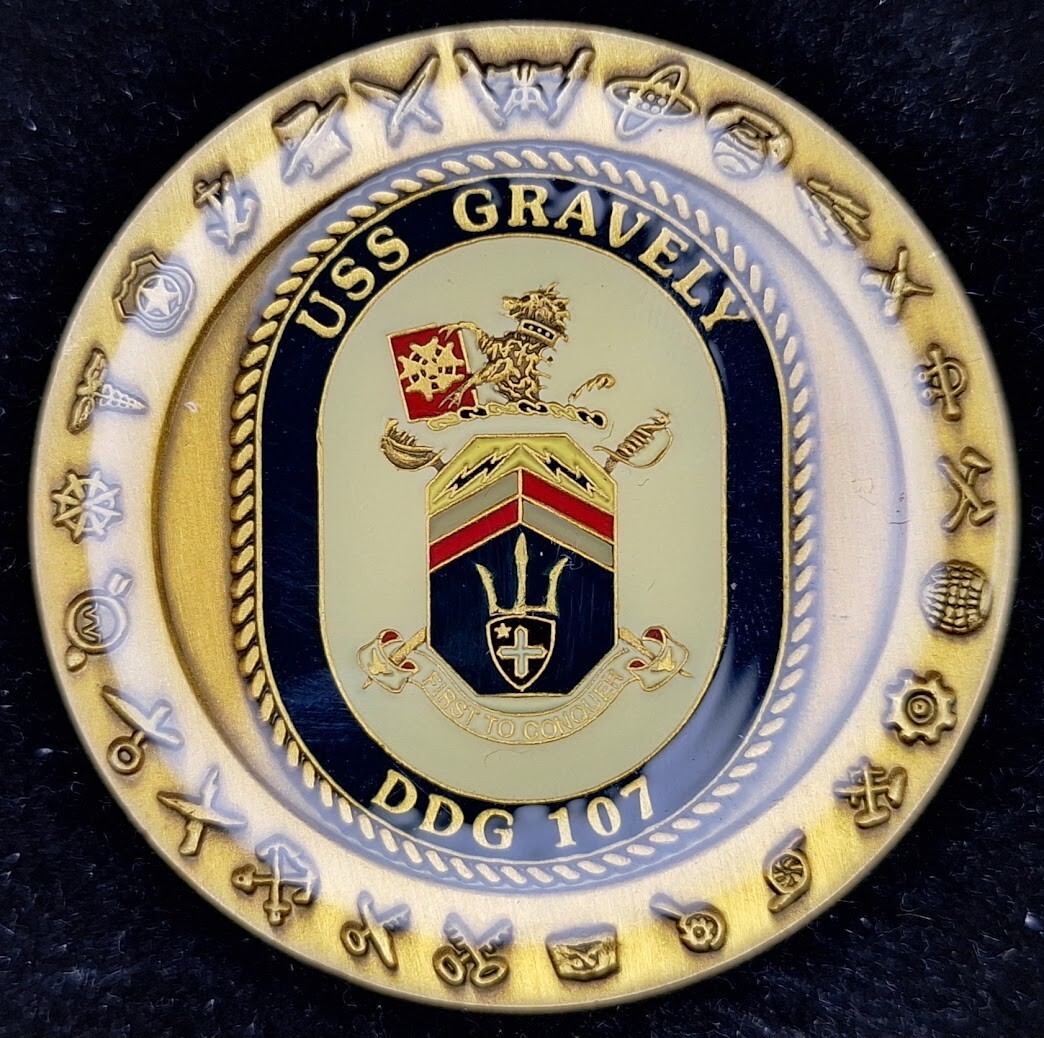DDG-107 USS GRAVELY - Wilmington - Navy Challenge Coin