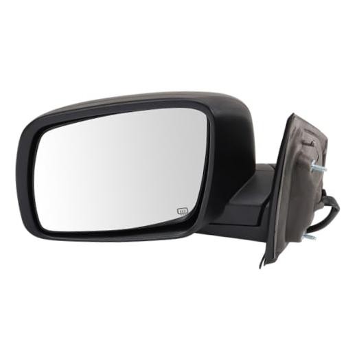 Driver Side Power Heated Mirror Textured Black Compatible with 2009-2015