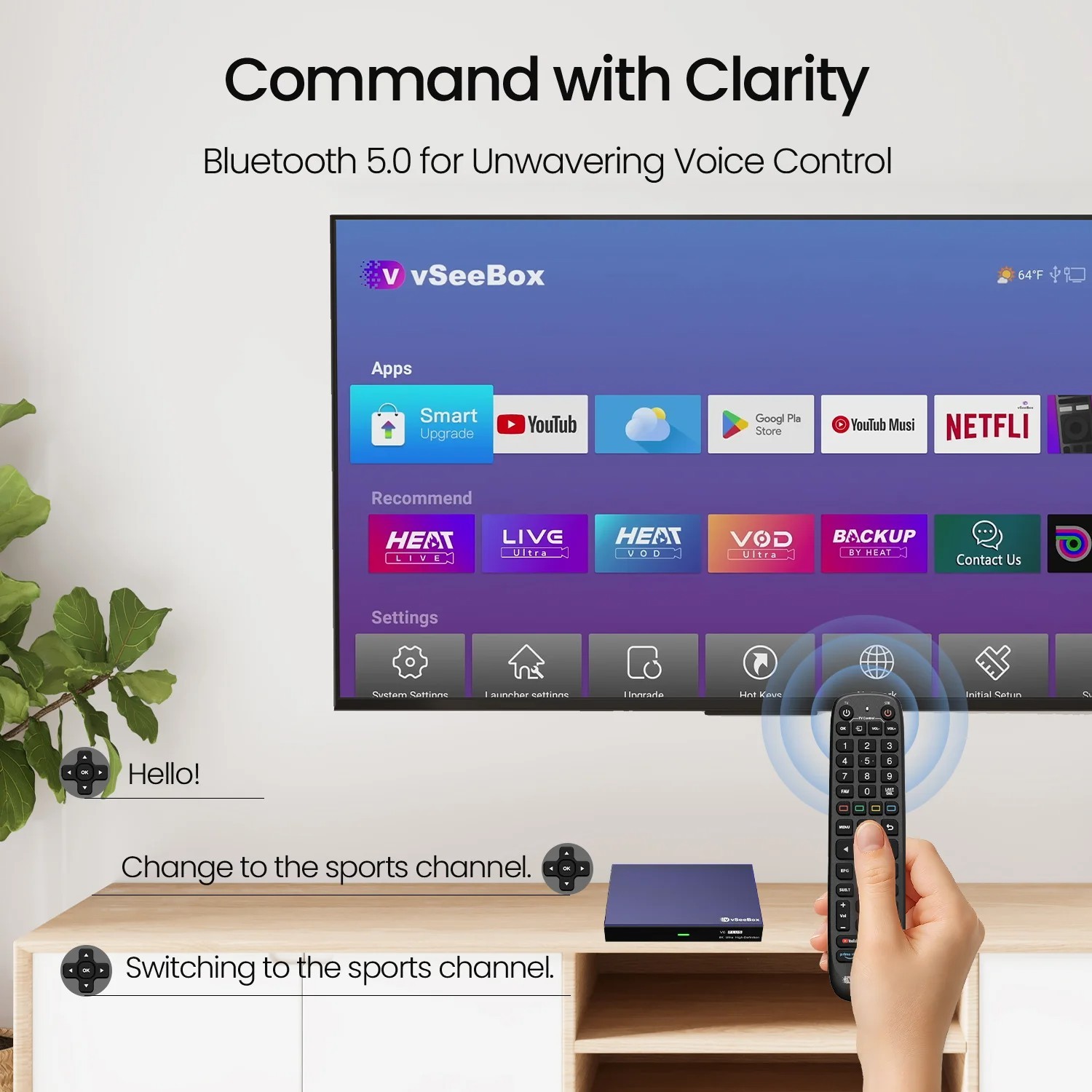 vseeBox V6 Plus Android TV Box Authorized Dealer Same-Day Ship