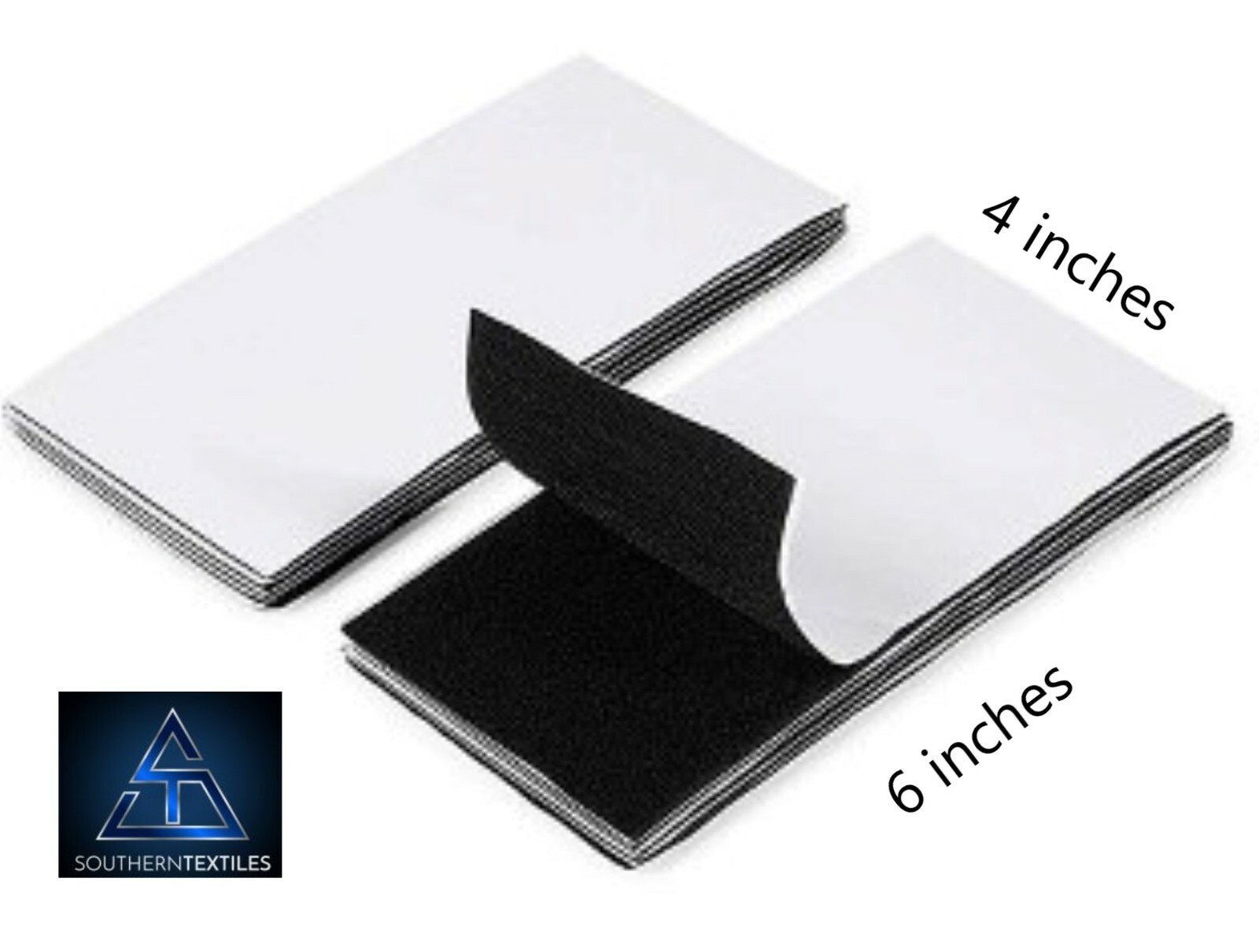 4 x 6-inch Hook and Loop Set Sew on Double-Sided Self Adhesive Mounting Sticky