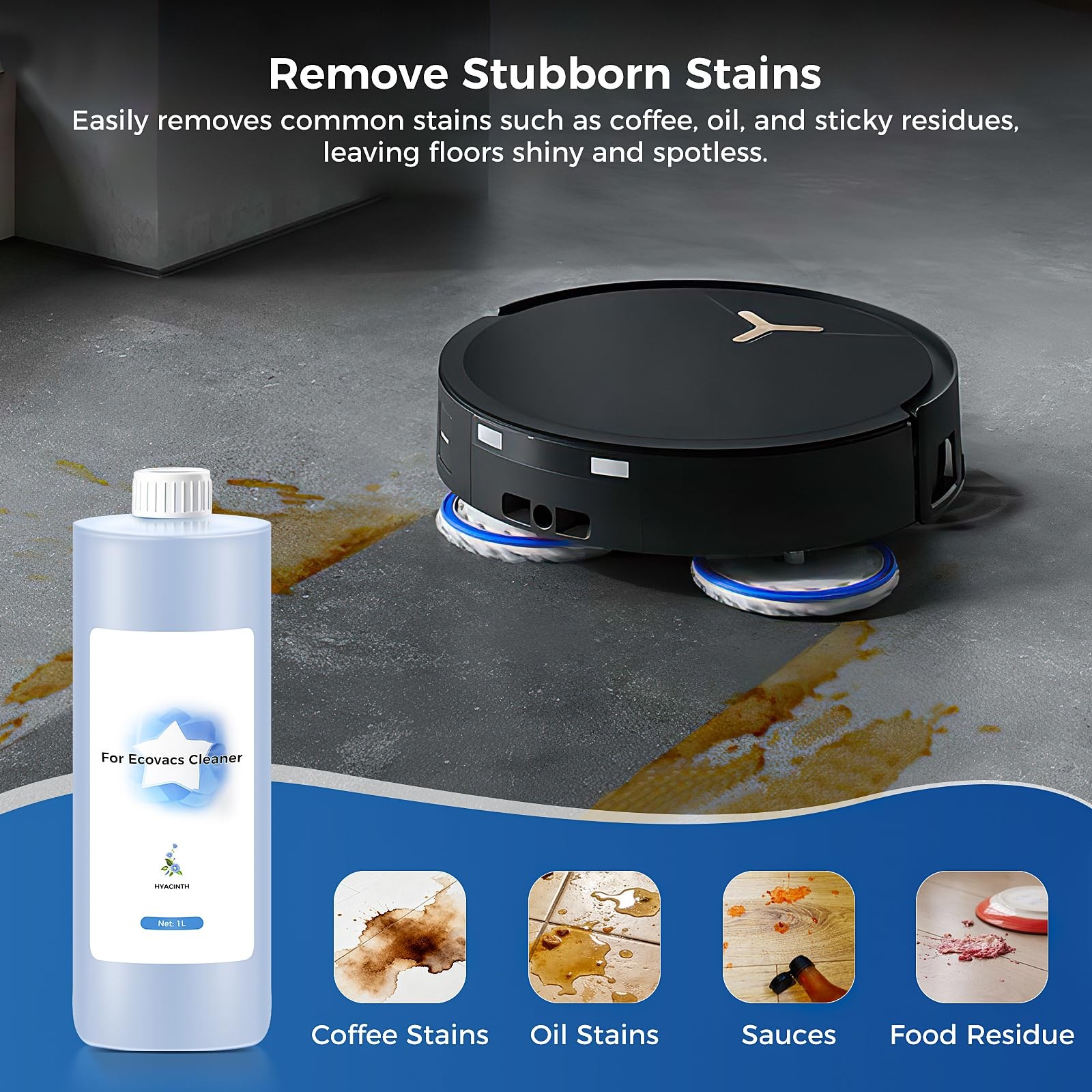 1L Multi-Surface Floor Cleaning Solution for Ecovacs Deebot T30S COMBO/T30S/X...