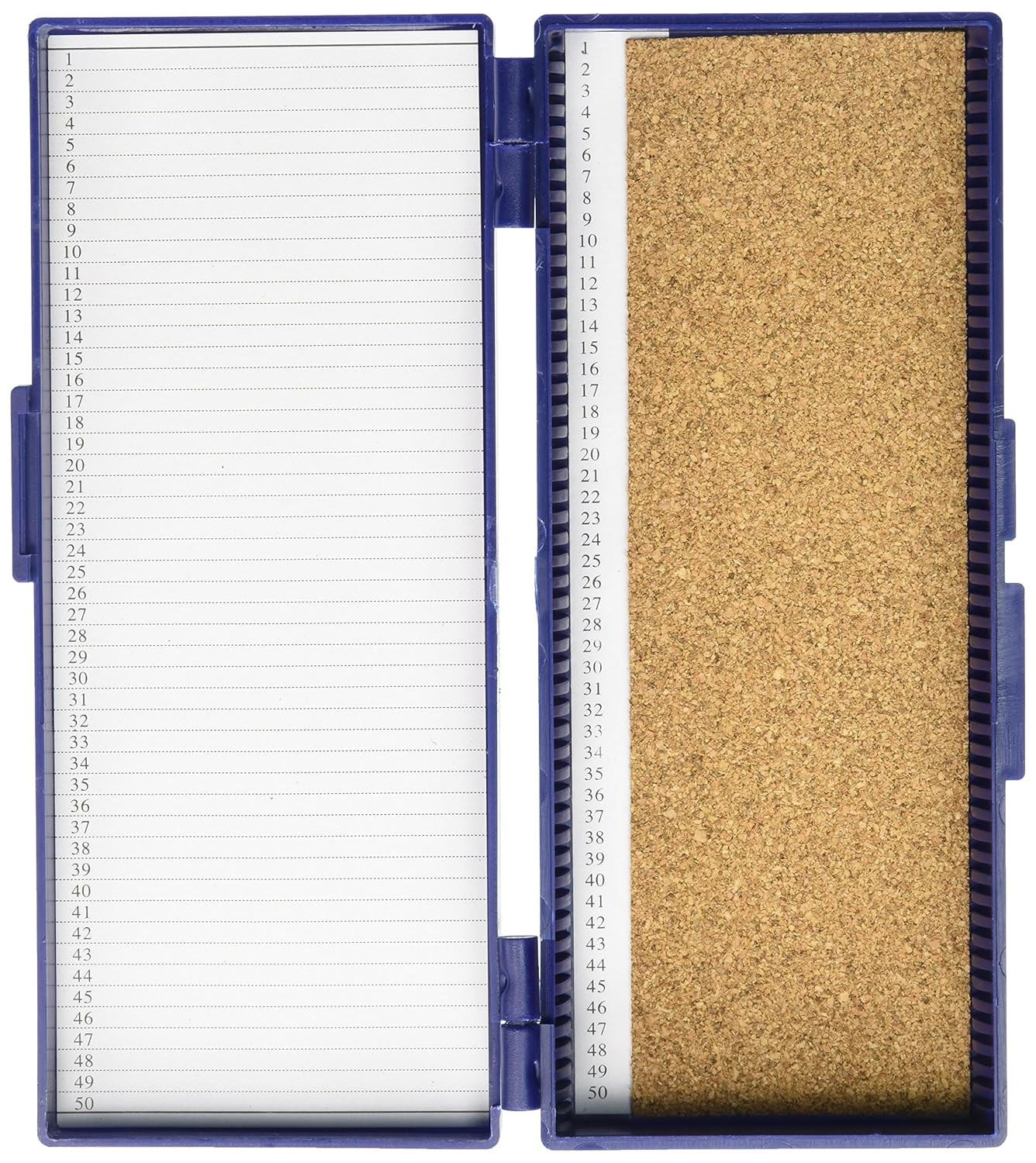Globe Scientific 513077B Blue ABS Plastic Slide Storage Box for 50 Slides