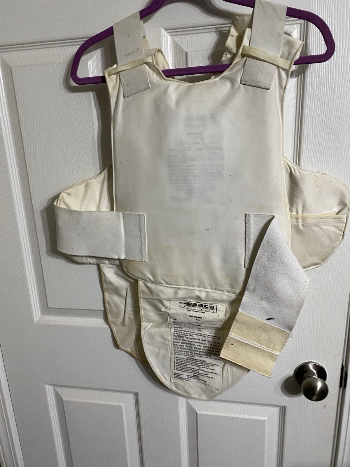 PACA Front & Back Body Armor Vest With Kevlar Plates “Med Reg”