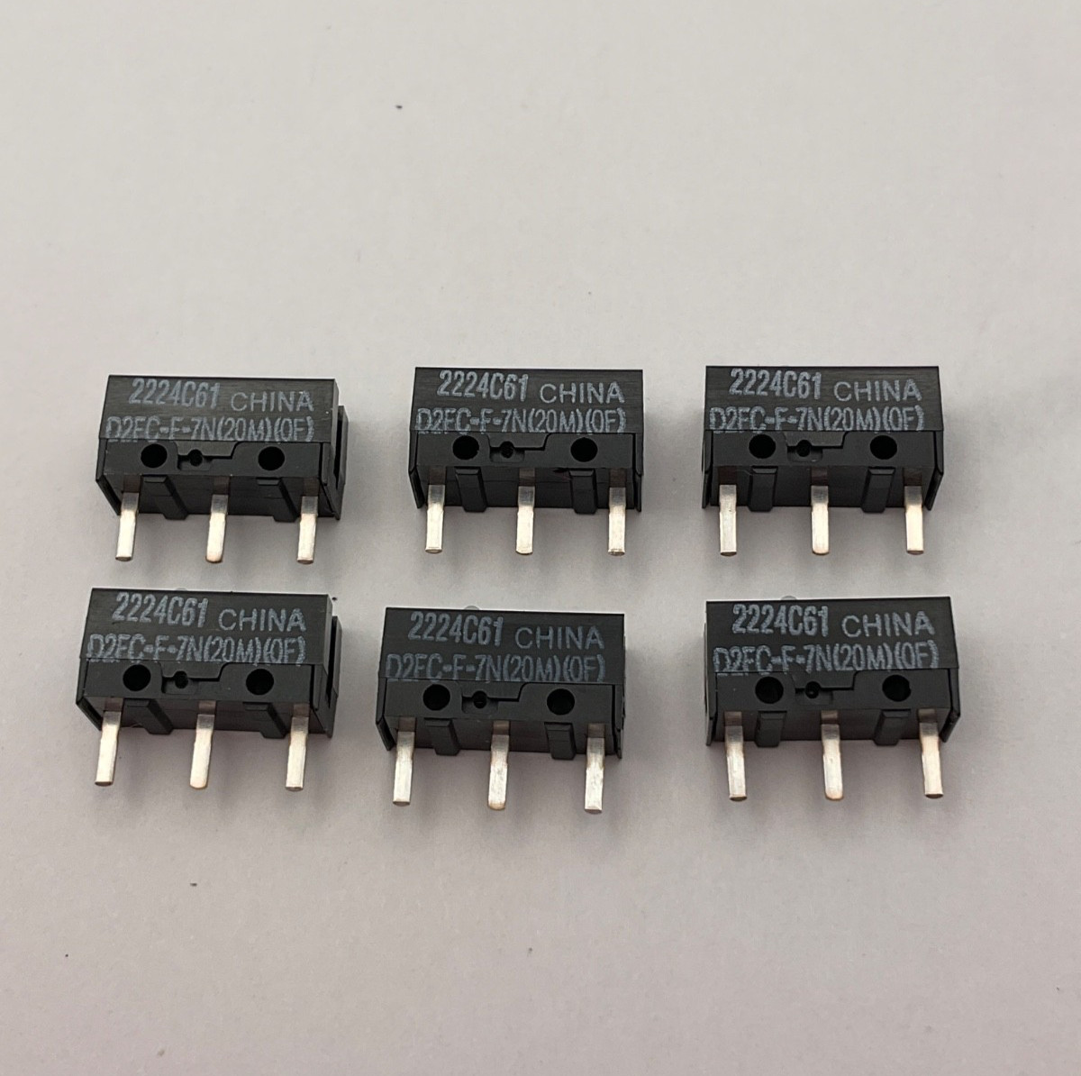 6 pcs D2FC-F-7N Microswitch, 20M 20 Millions Time Lifetime Micro Switches