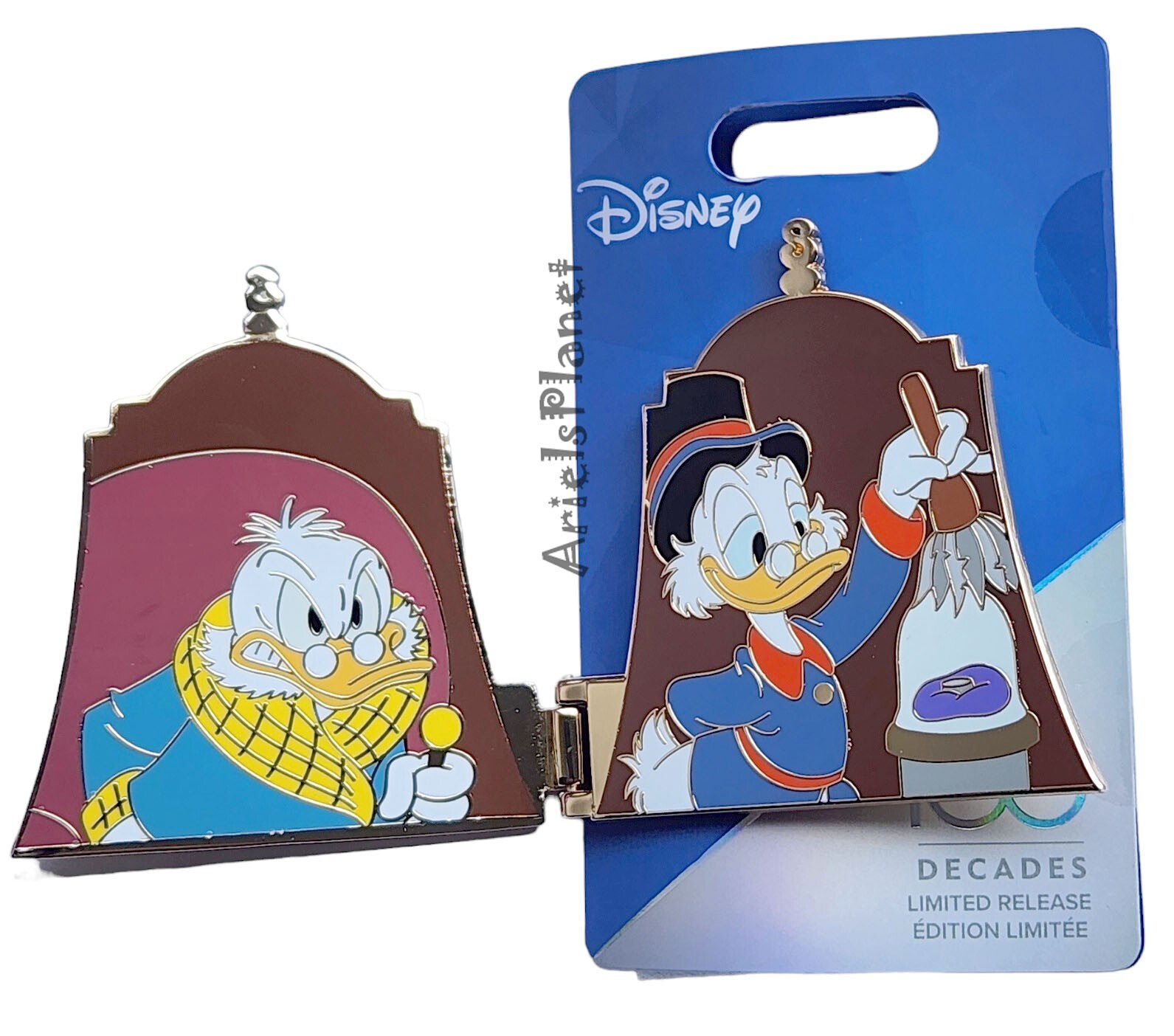 Disney Parks 100th Anniversary Scrooge McDuck & Ebenezer Hinged Pin Limited
