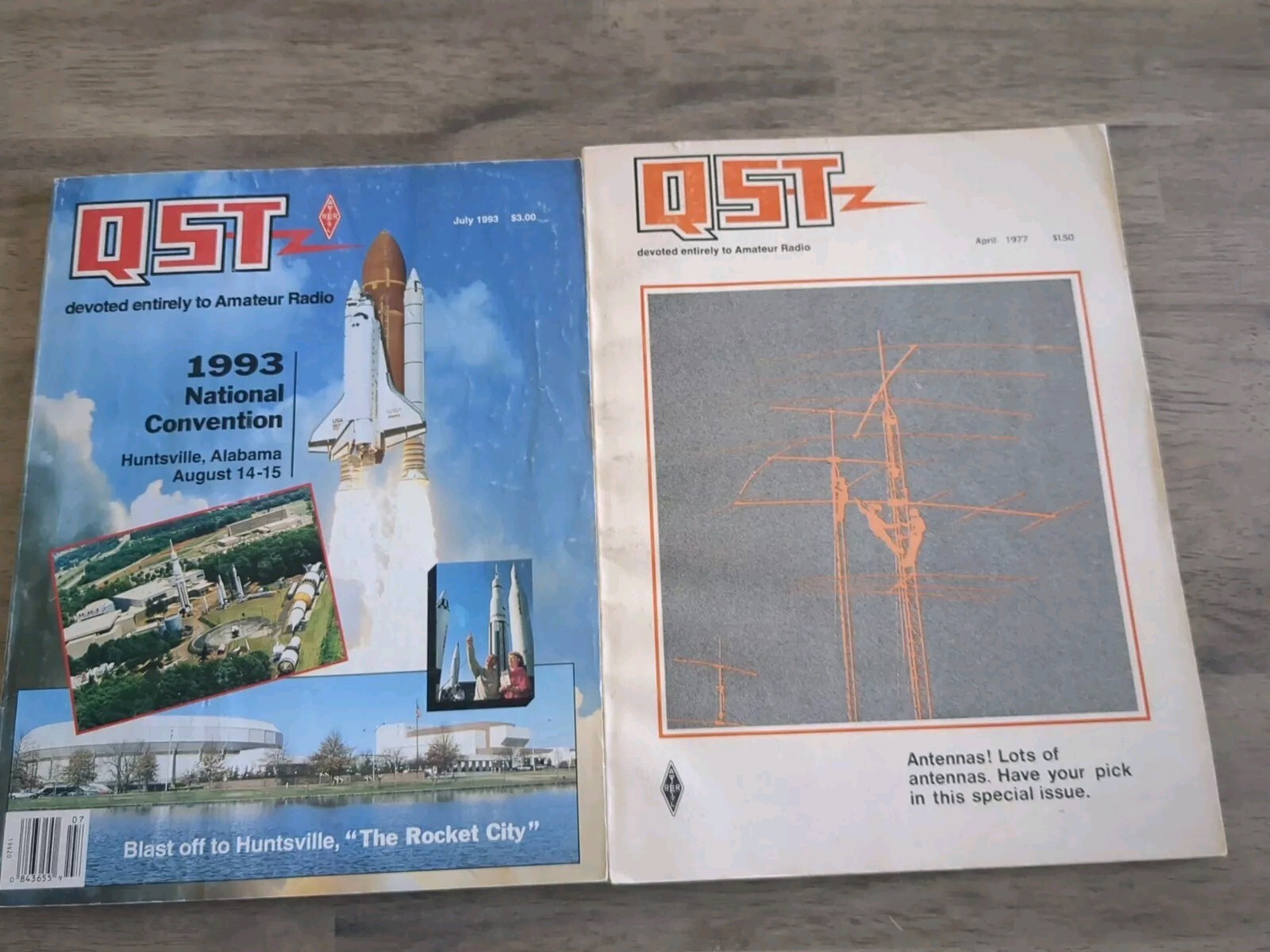 QST Amateur Radio Magazine - Lot Of 2 April 1977 And July 1993