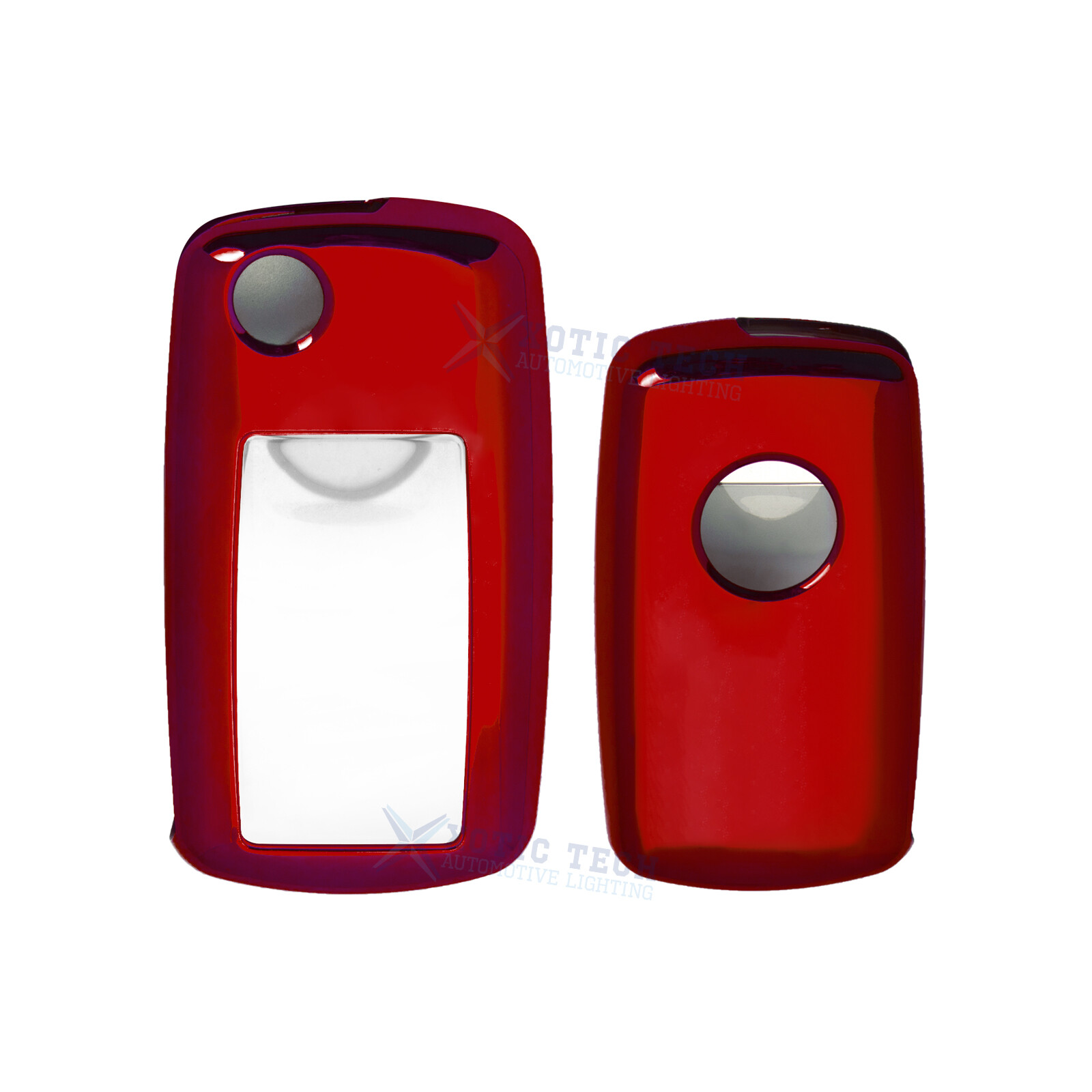 Glossy Red TPU Remote Key Cover FOB For Volkswagen VW MK4 MK5 Golf Jetta GTi