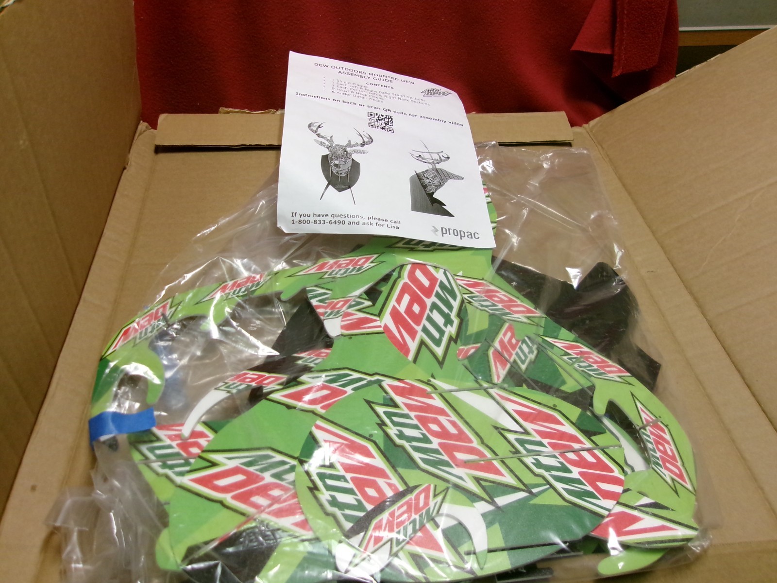 RARE MTN DEW MOUNTED DEER HEAD COLLECTORS 3D WALL ART